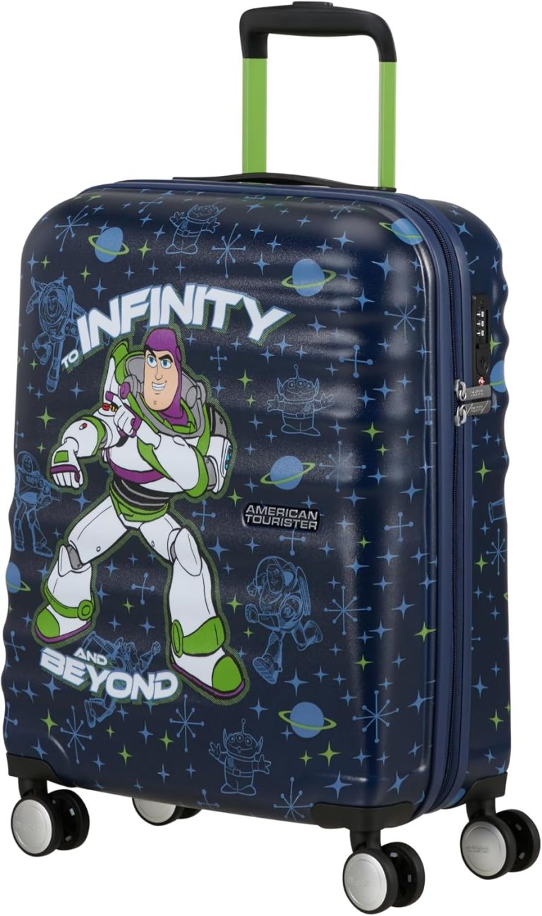American Tourister Wavebreaker Disney - Buzz Lightyear Valise Cabine 55 cm, Valise Rigide, Trolley Cabine pour Ryanair & la Plupart des Compagnies