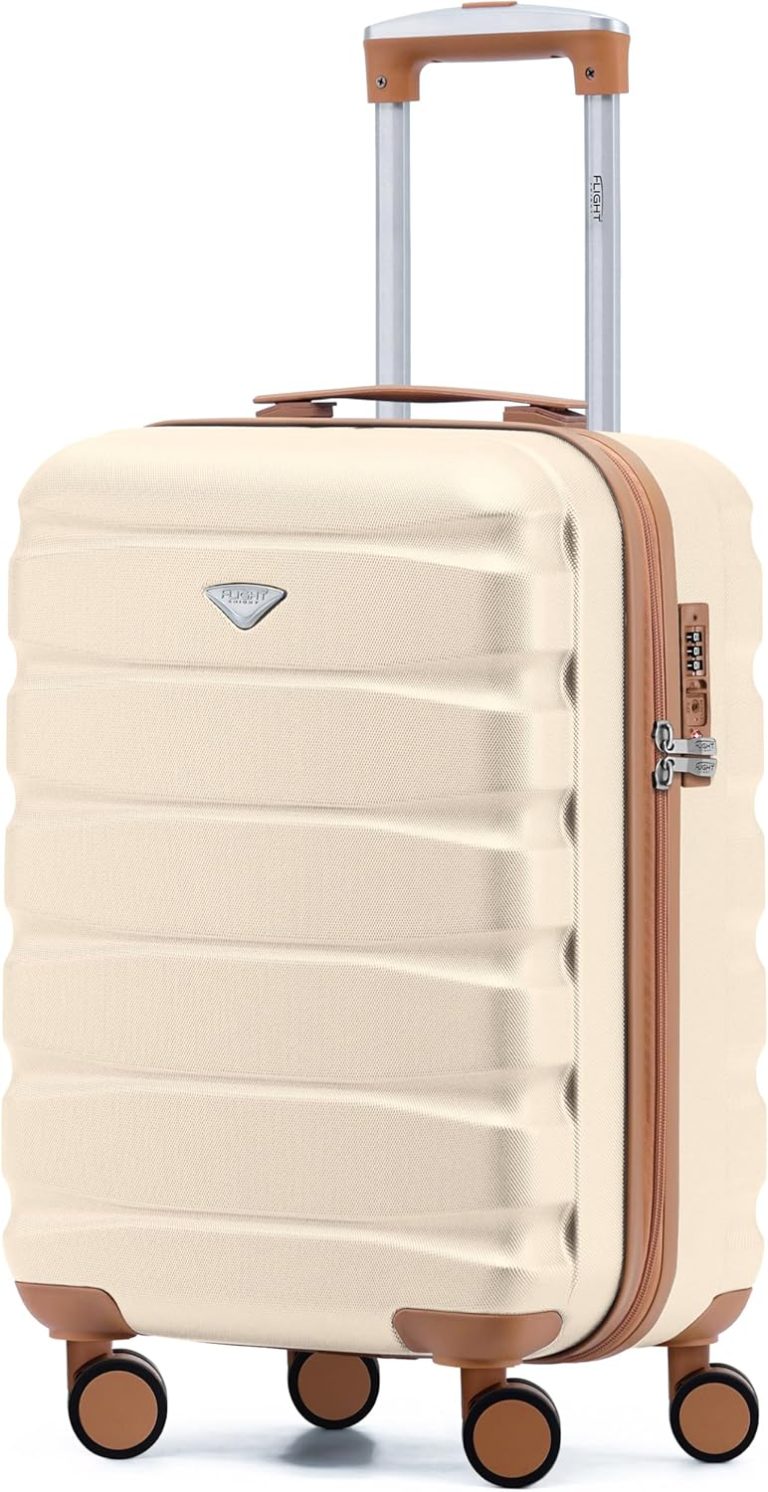 Flight Knight Valise Cabine Rigide ABS 55x35x25cm, 4 Roues, Compatible Air France et Plus de 35 Compagnies Aériennes
