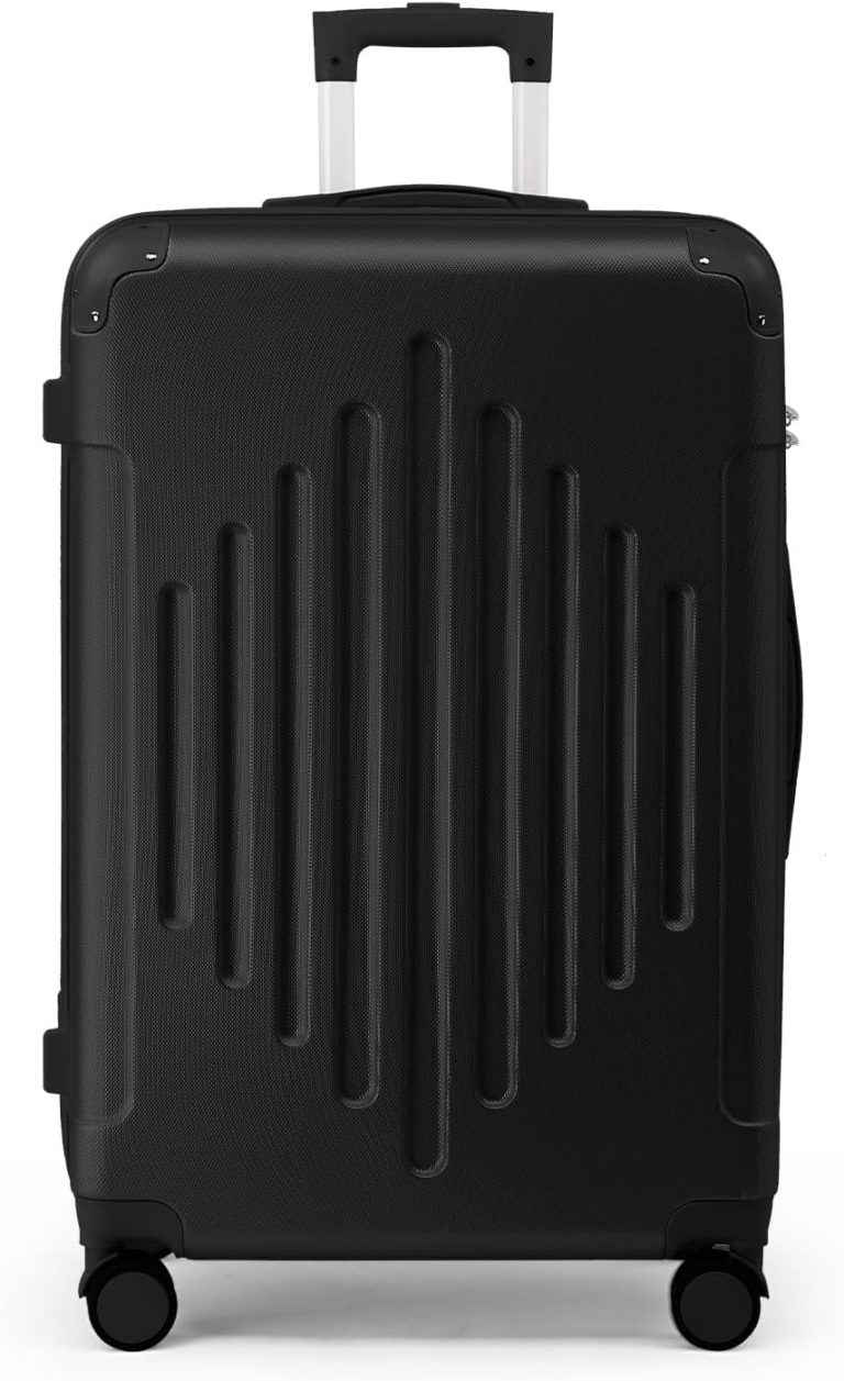 LALAHO Valise Cabine Rigide en ABS Léger (Noir, M/55cm)