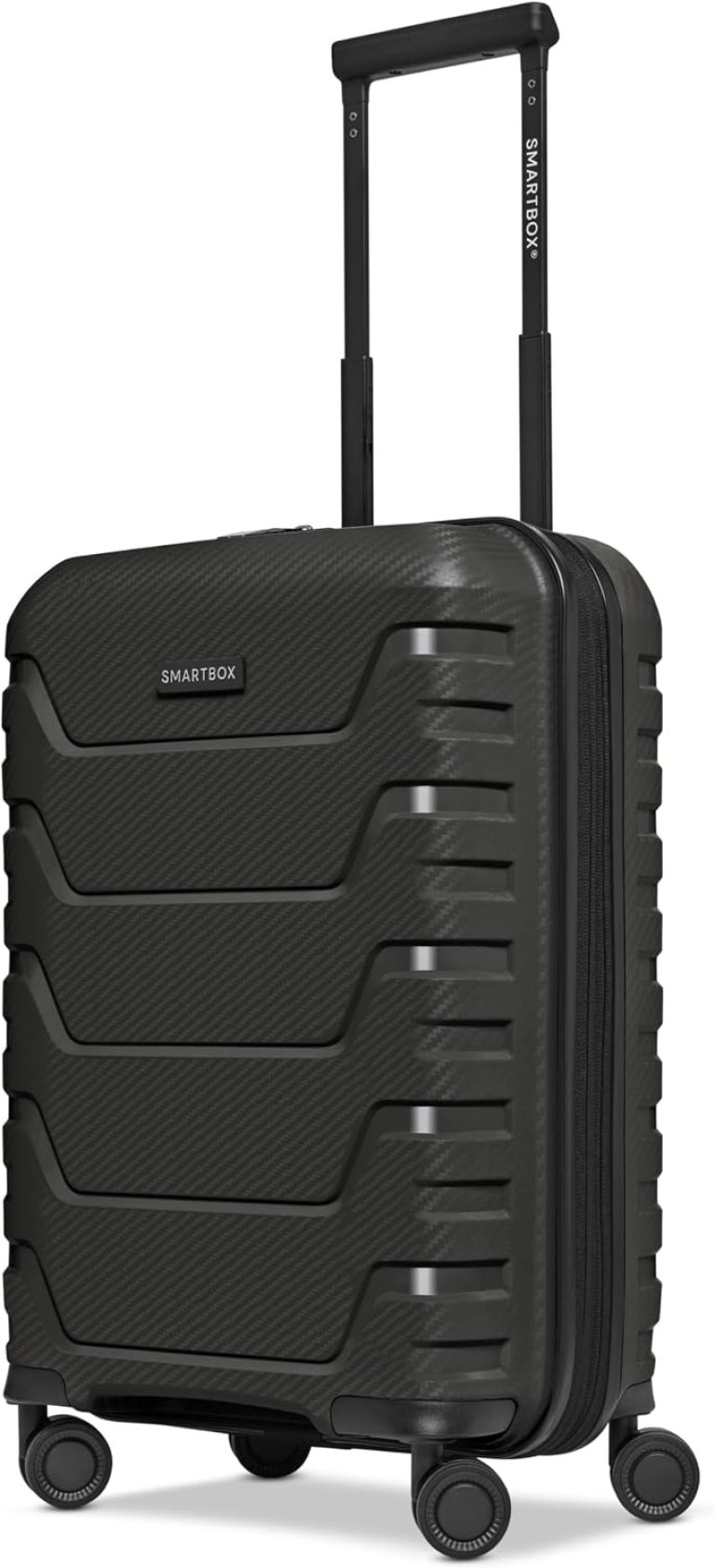 Smartbox Valise Cabine Extensible S+ 55 cm | Trolley Rigide 37x23-26x55 cm léger avec 4 Doubles Roues & Serrure TSA | polypropylène Robuste